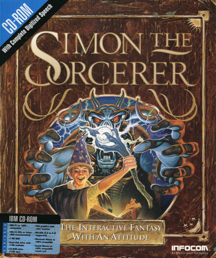 The box front for Simon the Sorcerer