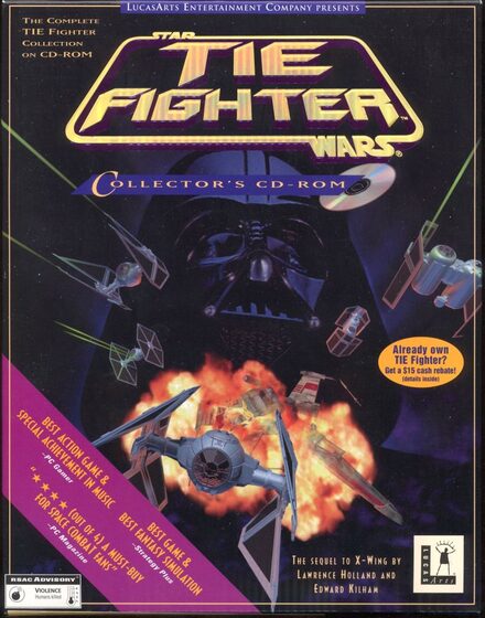 The box front for Star Wars: TIE Fighter