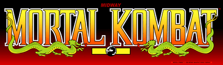 The Mortal Kombat arcade marquee
