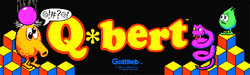 The Q*bert arcade marquee