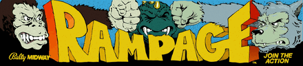 The Rampage arcade marquee