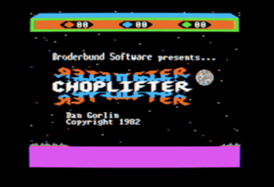 Choplifter on the APPLE ][