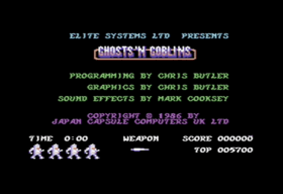 Ghosts 'n Goblins on the COMMODORE 64