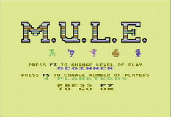 M.U.L.E. on the COMMODORE 64