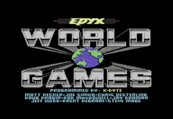 World Games on the COMMODORE 64