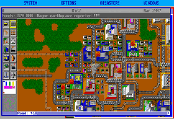SimCity on the MS-DOS